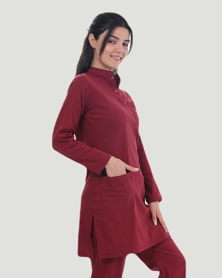 TEK ÜST U- FLEX LİKRALI TESETTÜR   S - Bordo