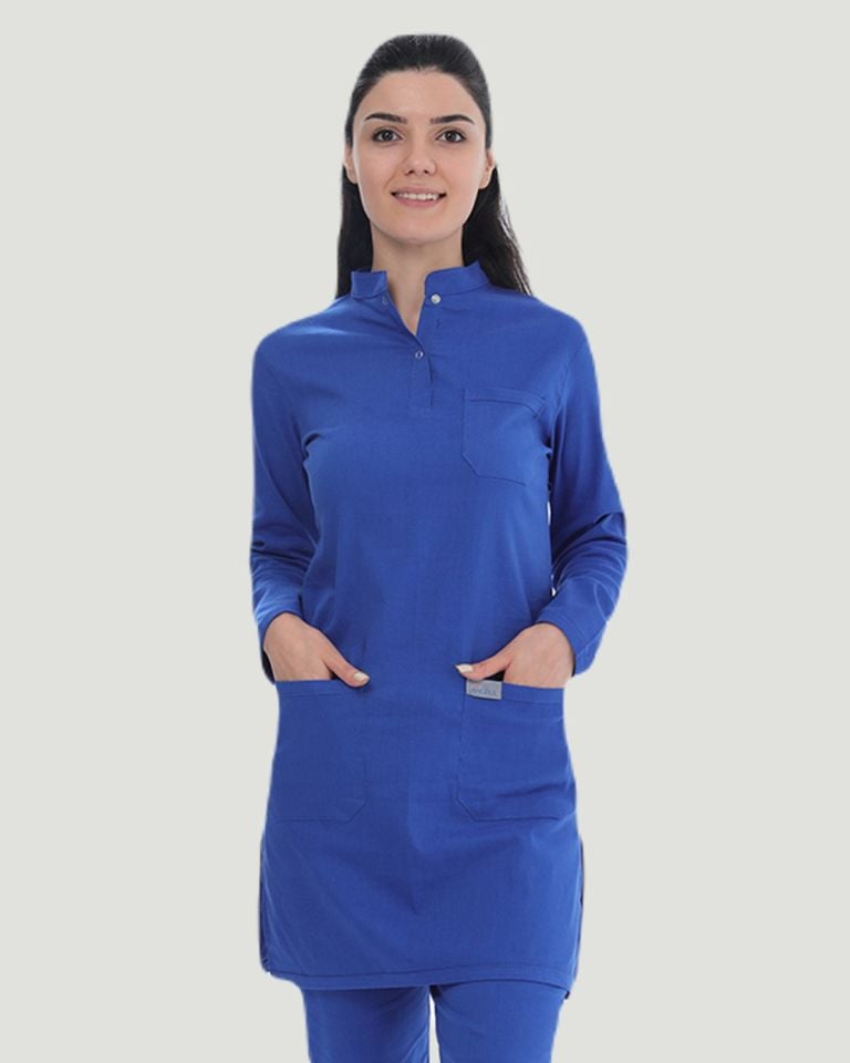 TEK ÜST U- FLEX LİKRALI TESETTÜR   M - Saks Mavi