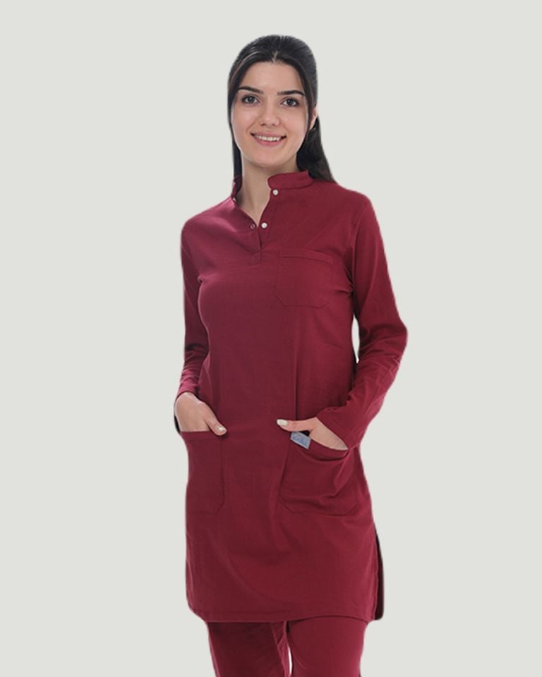 TEK ÜST U- FLEX LİKRALI TESETTÜR   M - Bordo