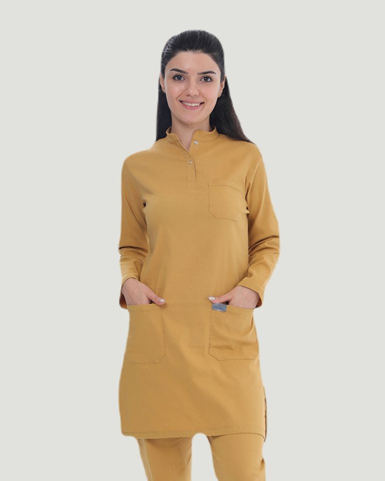 TEK ÜST U- FLEX LİKRALI TESETTÜR   XL - Hardal