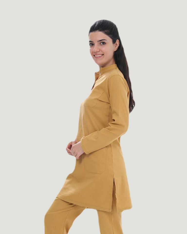 TEK ÜST U- FLEX LİKRALI TESETTÜR XL - Hardal