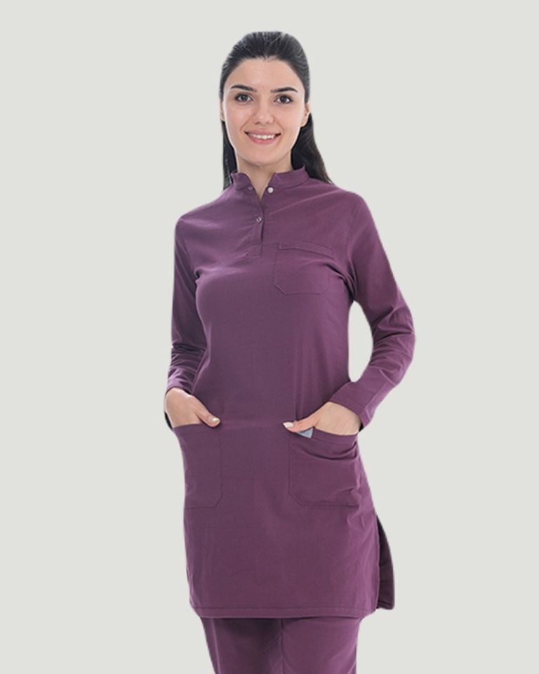 TEK ÜST U- FLEX LİKRALI TESETTÜR   Mürdüm - XL