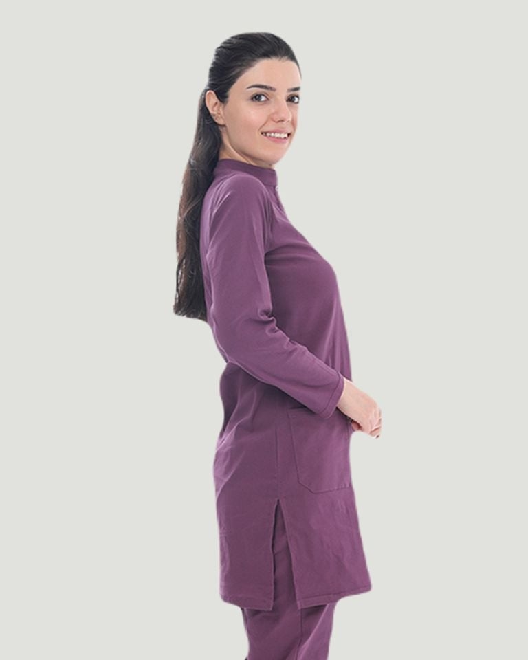 TEK ÜST U- FLEX LİKRALI TESETTÜR   Mürdüm - XL