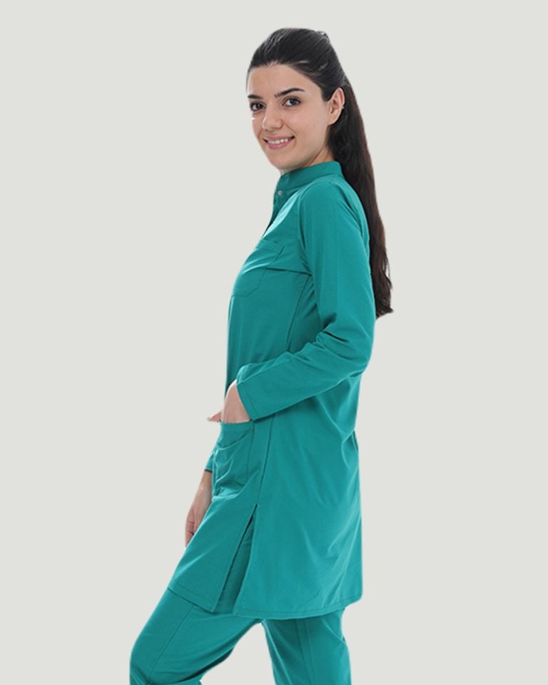 TEK ÜST U- FLEX LİKRALI TESETTÜR XXL - Cerrahi Yeşil