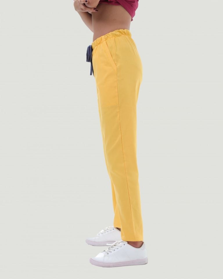 LİKRALI U-FLEX KADIN PANTOLON M - Sarı