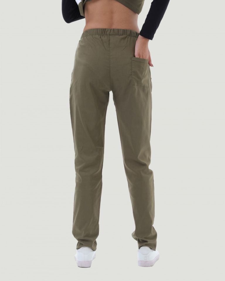 LİKRALI U-FLEX KADIN PANTOLON M - Haki Yeşil