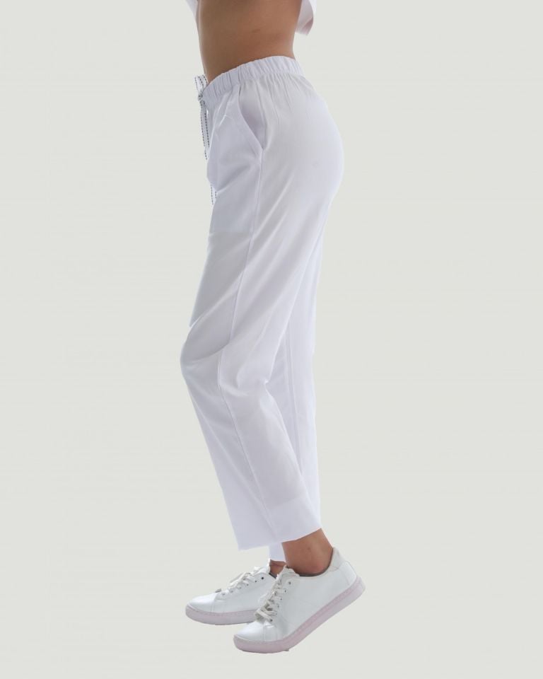 LİKRALI U-FLEX KADIN PANTOLON Beyaz - XXL