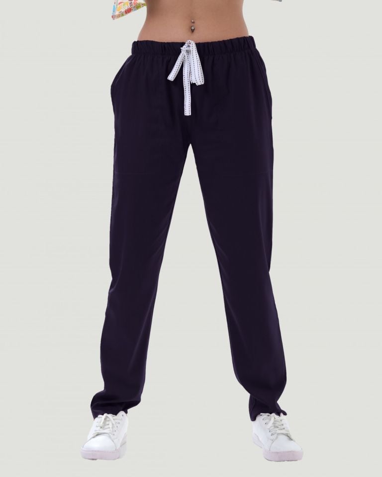 TERİKOTON KADIN  PANTOLON (İNCE KUMAŞ ) Mor - XXL