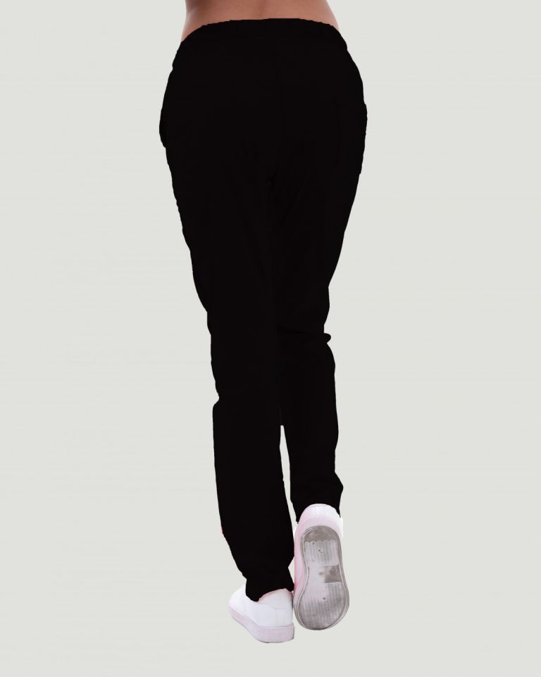 TERİKOTON KADIN  PANTOLON (İNCE KUMAŞ ) Siyah - XXL