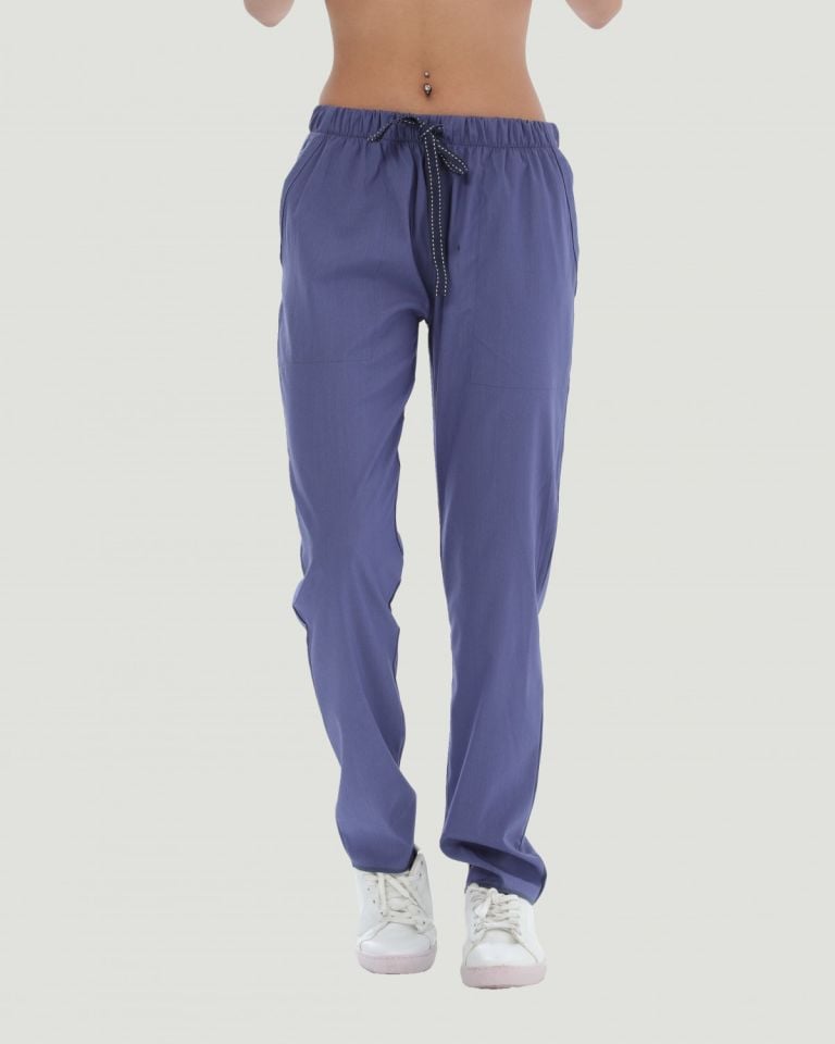 TERİKOTON KADIN  PANTOLON (İNCE KUMAŞ ) XXL - Havacı Mavi