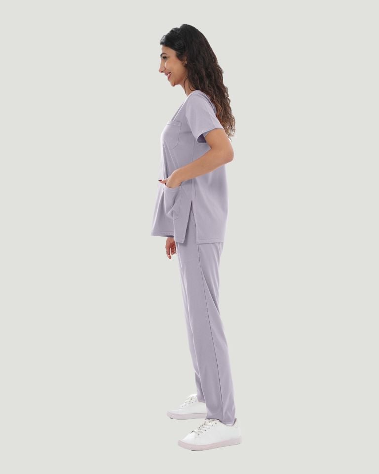U-FLEX LİKRALI KADIN CERRAHİ TAKIM XS - Gri