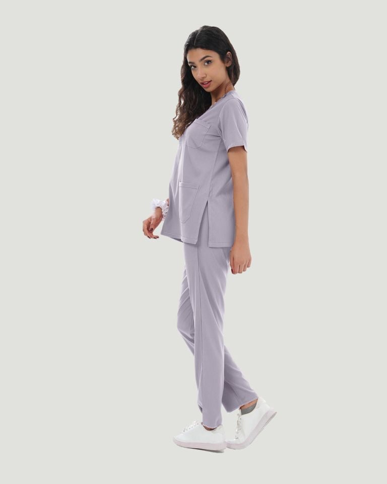 U-FLEX LİKRALI KADIN CERRAHİ TAKIM XS - Gri