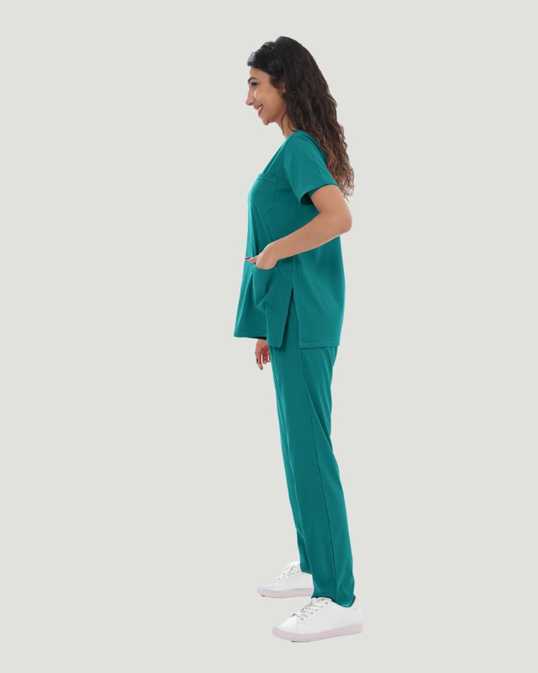 U-FLEX LİKRALI KADIN CERRAHİ TAKIM M - Benetton Yeşil