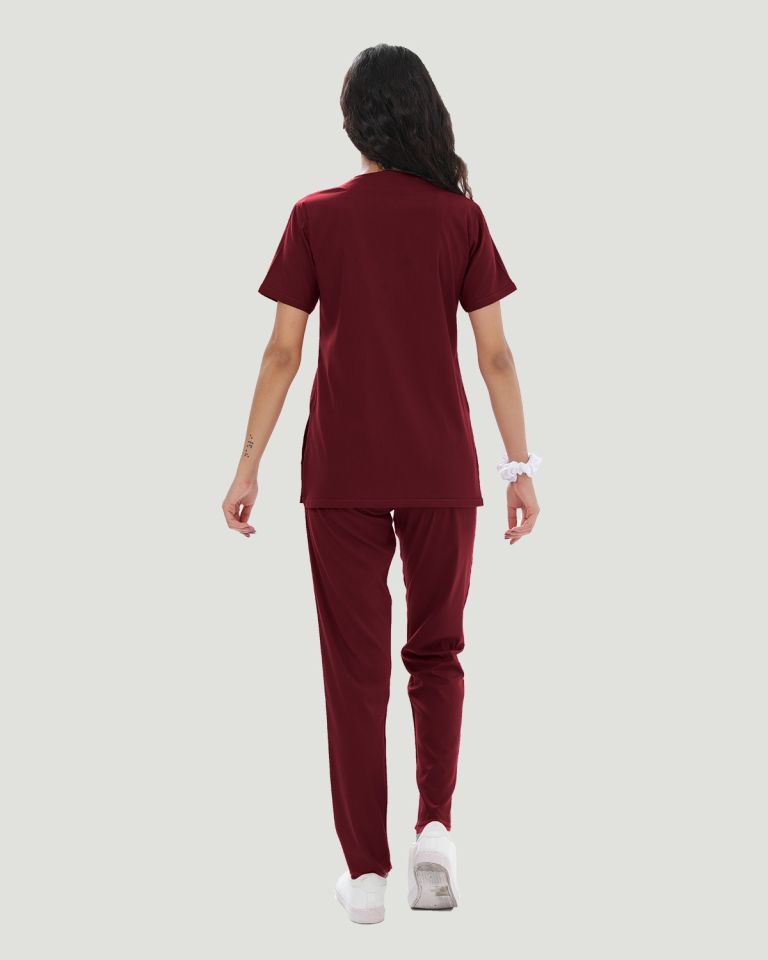U-FLEX LİKRALI KADIN CERRAHİ TAKIM M - Bordo