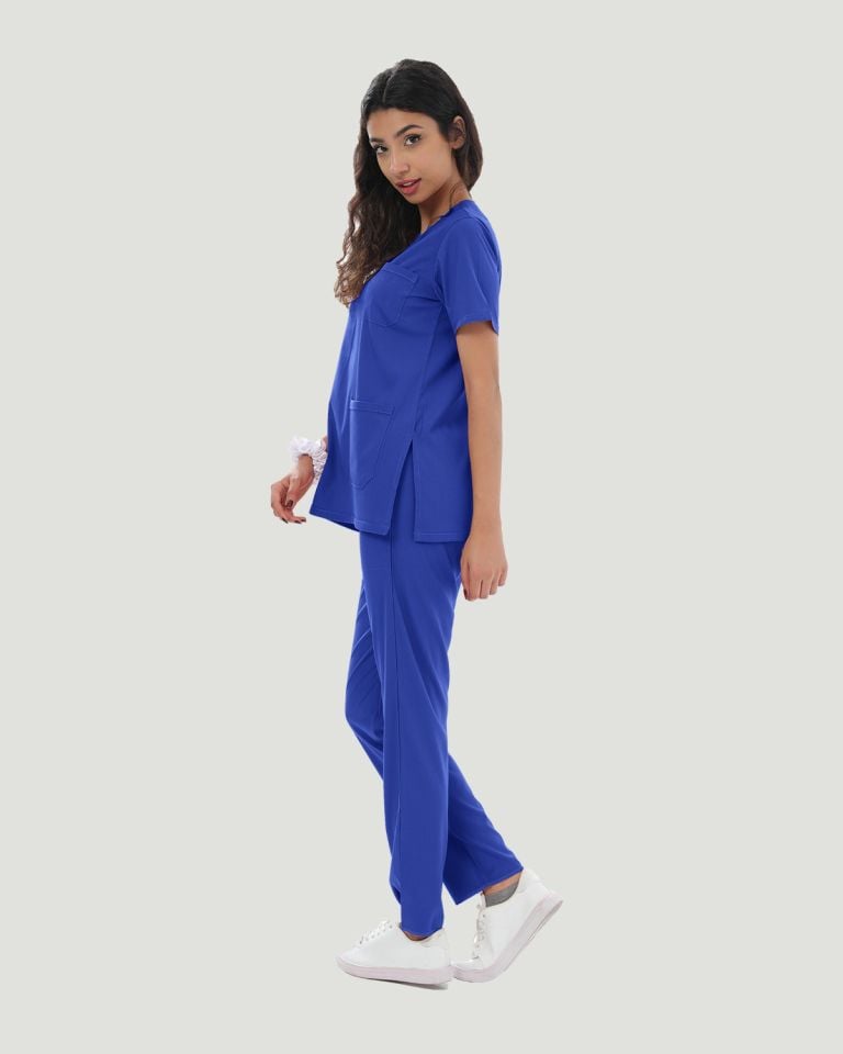 U-FLEX LİKRALI KADIN CERRAHİ TAKIM Saks Mavi - L