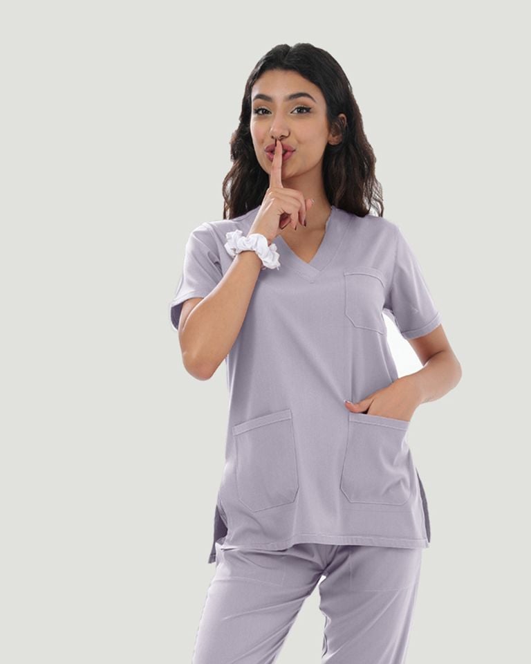 U-FLEX LİKRALI KADIN CERRAHİ TAKIM Gri - XL