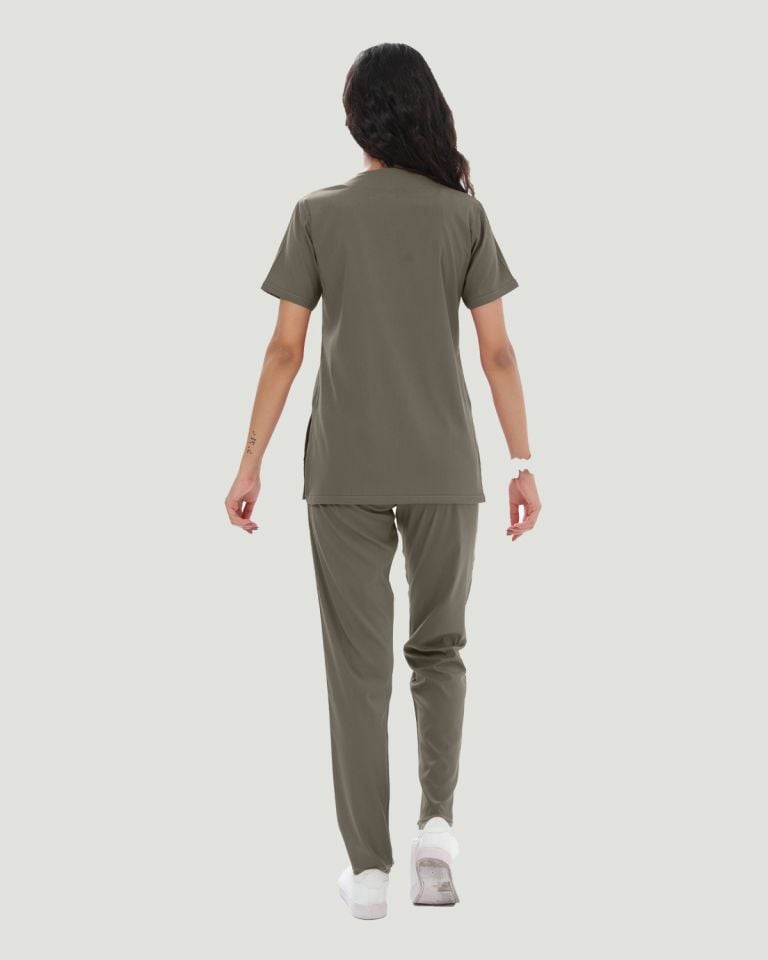 U-FLEX LİKRALI KADIN CERRAHİ TAKIM XL - Haki Yeşil