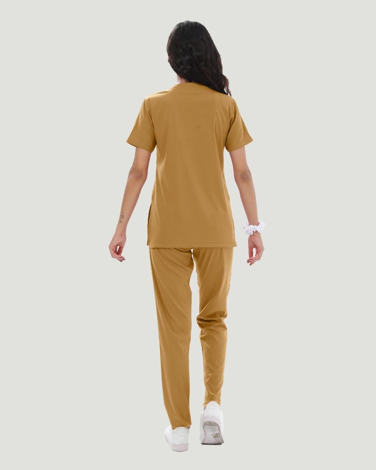 U-FLEX LİKRALI KADIN CERRAHİ TAKIM XL - Hardal