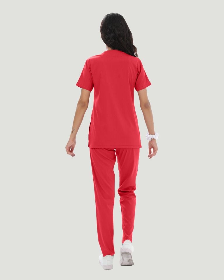 U-FLEX LİKRALI KADIN CERRAHİ TAKIM Kırmızı - XL