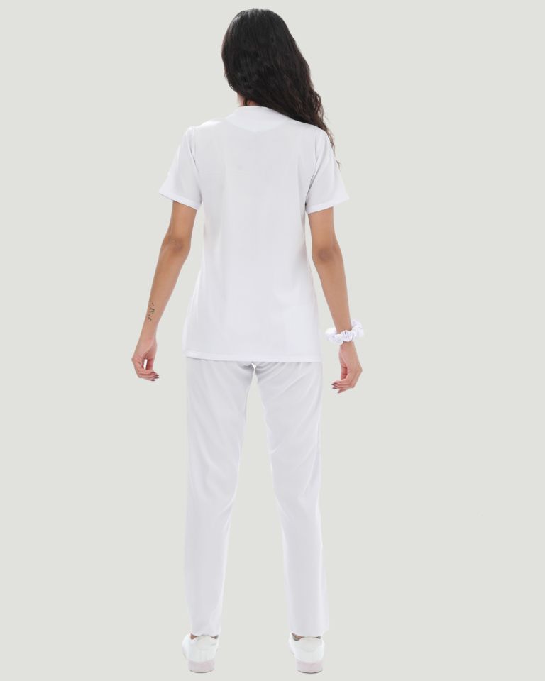 U-FLEX LİKRALI KADIN CERRAHİ TAKIM Beyaz - XL