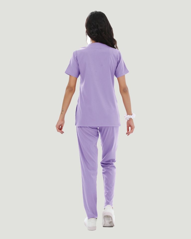 U-FLEX LİKRALI KADIN CERRAHİ TAKIM XXL - Lila