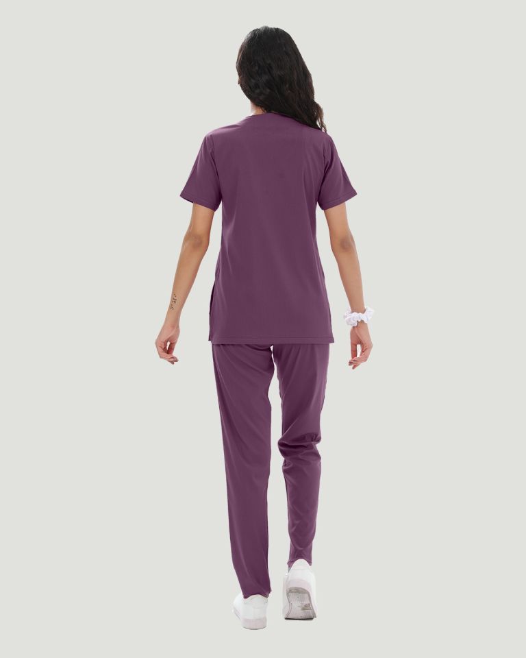 U-FLEX LİKRALI KADIN CERRAHİ TAKIM Mürdüm - XXL