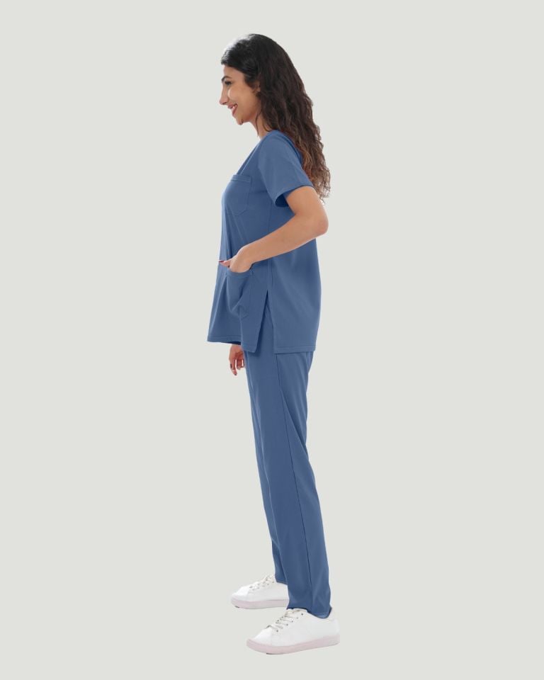 CORE FLEX  LİKRALI KADIN CERRAHİ TAKIM S - Indigo