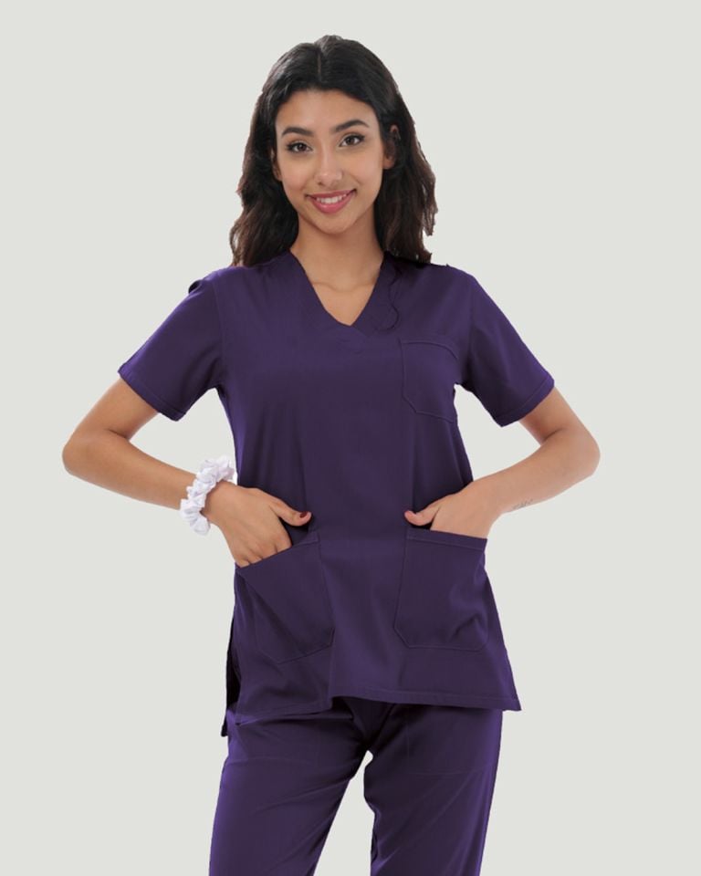 CORE FLEX  LİKRALI KADIN CERRAHİ TAKIM M - Mor