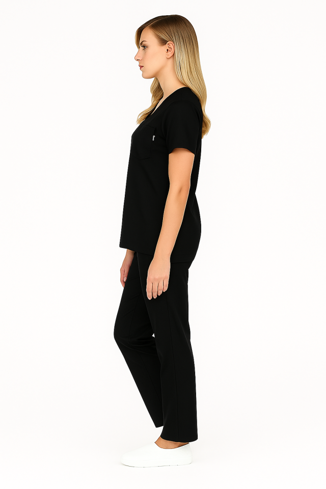 CORE FLEX  LİKRALI KADIN CERRAHİ TAKIM XS - Siyah