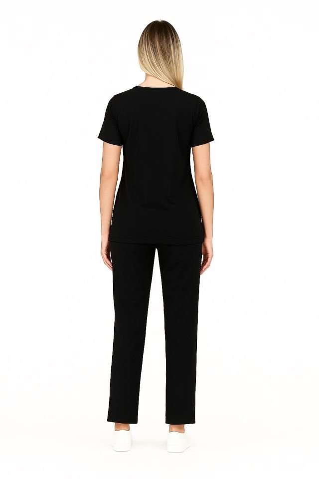 CORE FLEX  LİKRALI KADIN CERRAHİ TAKIM S - Siyah