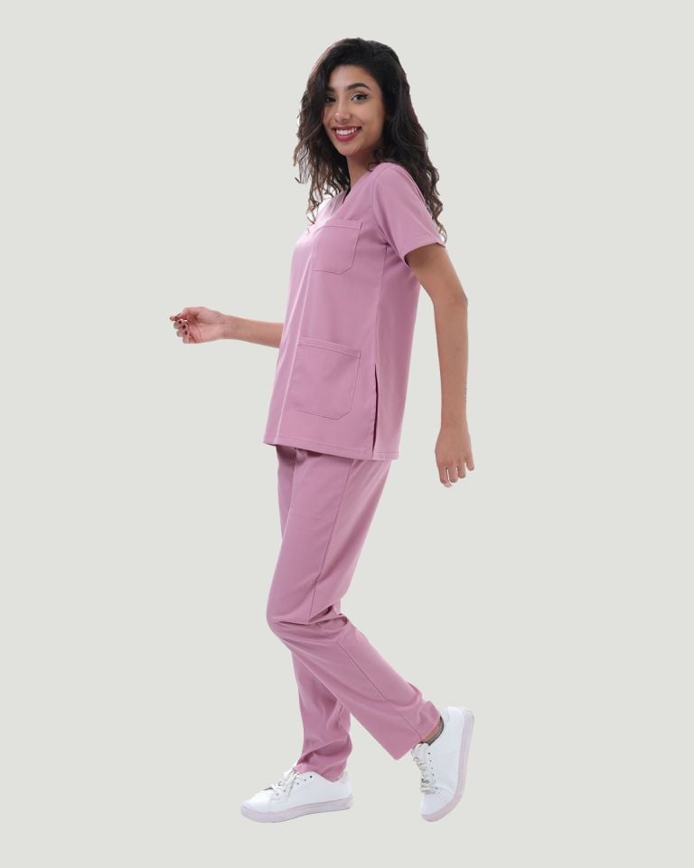 CORE FLEX  LİKRALI KADIN CERRAHİ TAKIM XXL - Pudra