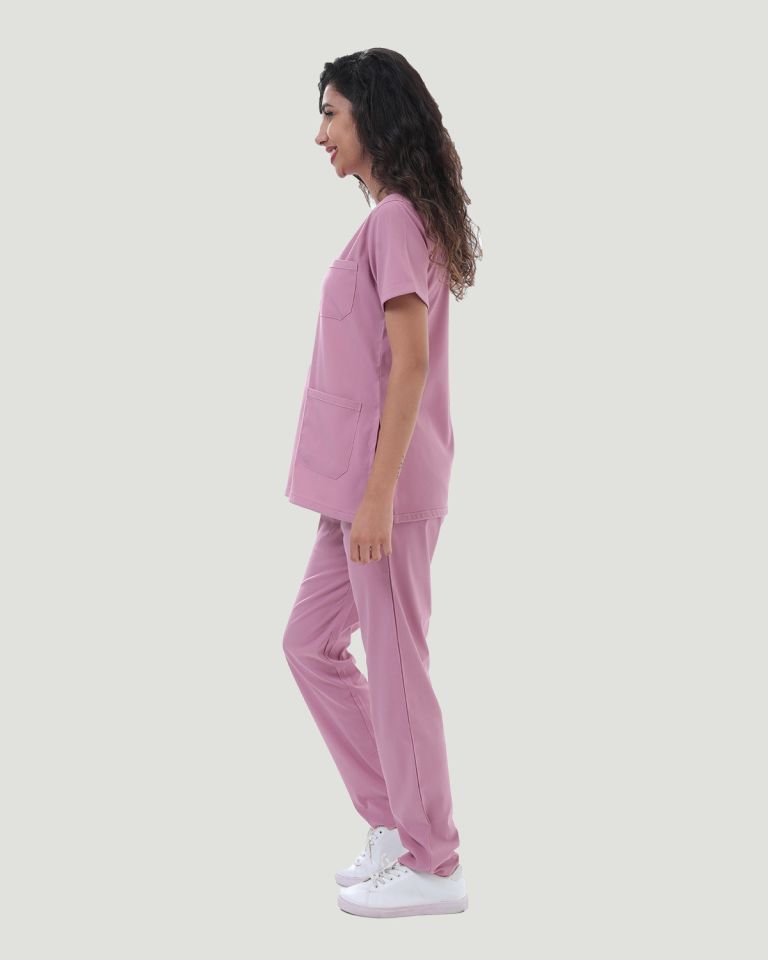 CORE FLEX  LİKRALI KADIN CERRAHİ TAKIM XXL - Pudra