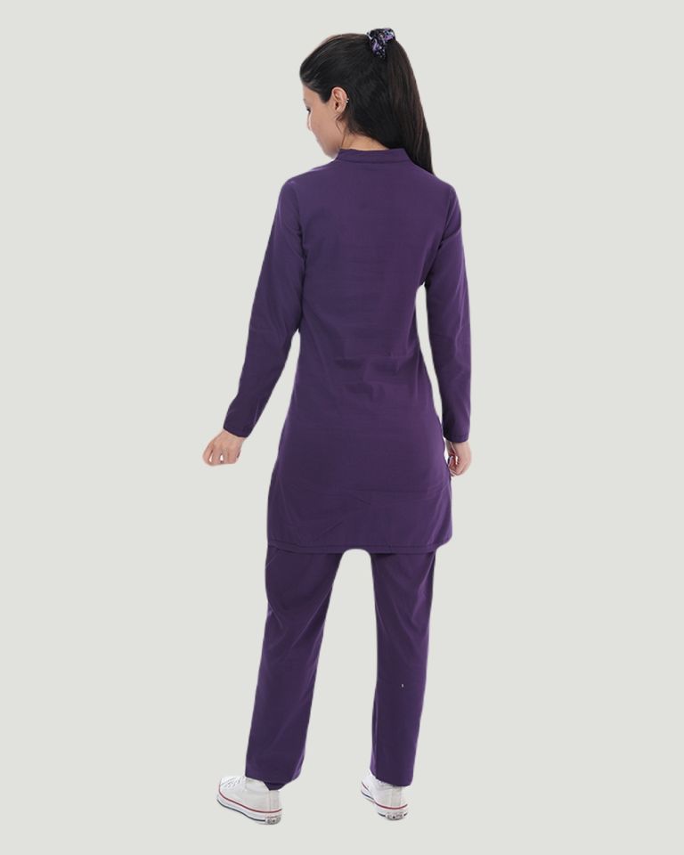 U-FLEX LİKRALI TESETTÜR CERRAHİ FORMA TAKIM S - Mor