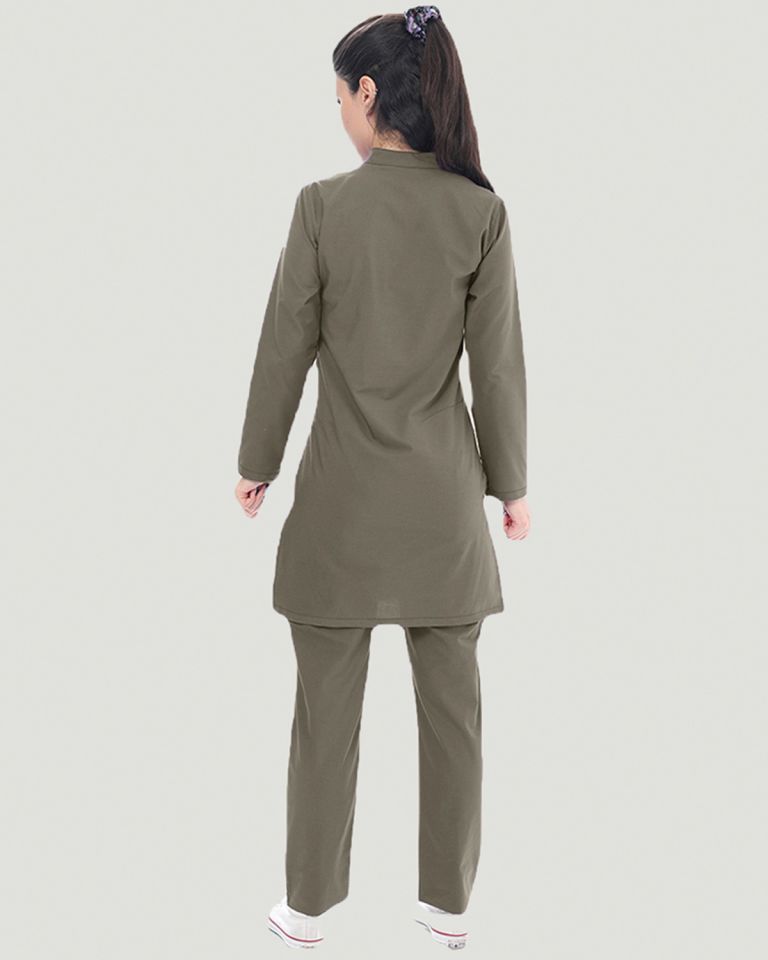 U-FLEX LİKRALI TESETTÜR CERRAHİ FORMA TAKIM S - Haki Yeşil