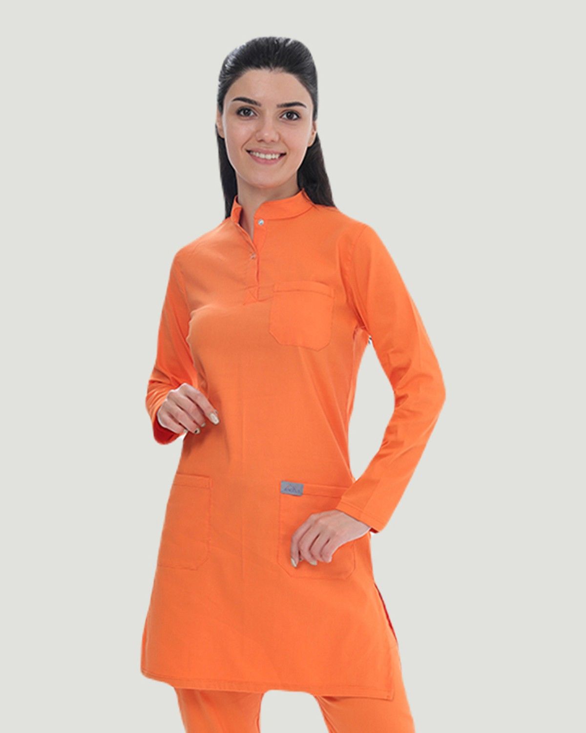U-FLEX LİKRALI TESETTÜR CERRAHİ FORMA TAKIM L - Orange