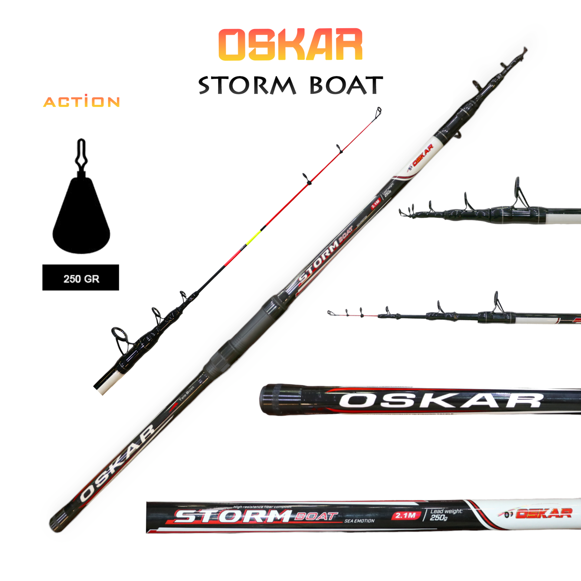 Oskar Storm Boat Olta Kamışı 180cm