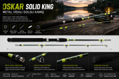 Oskar Solid King Metal Vidalı Dolgu Kamış 150cm