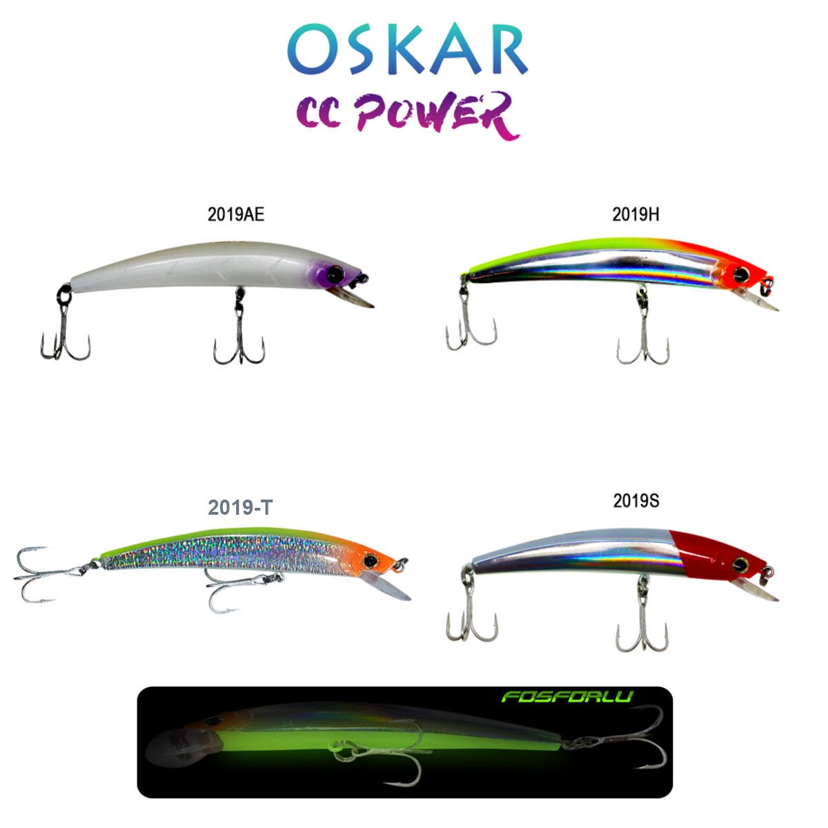 Oskar  CC Power 9cm Maket Balık 7.5gr Fosforlu