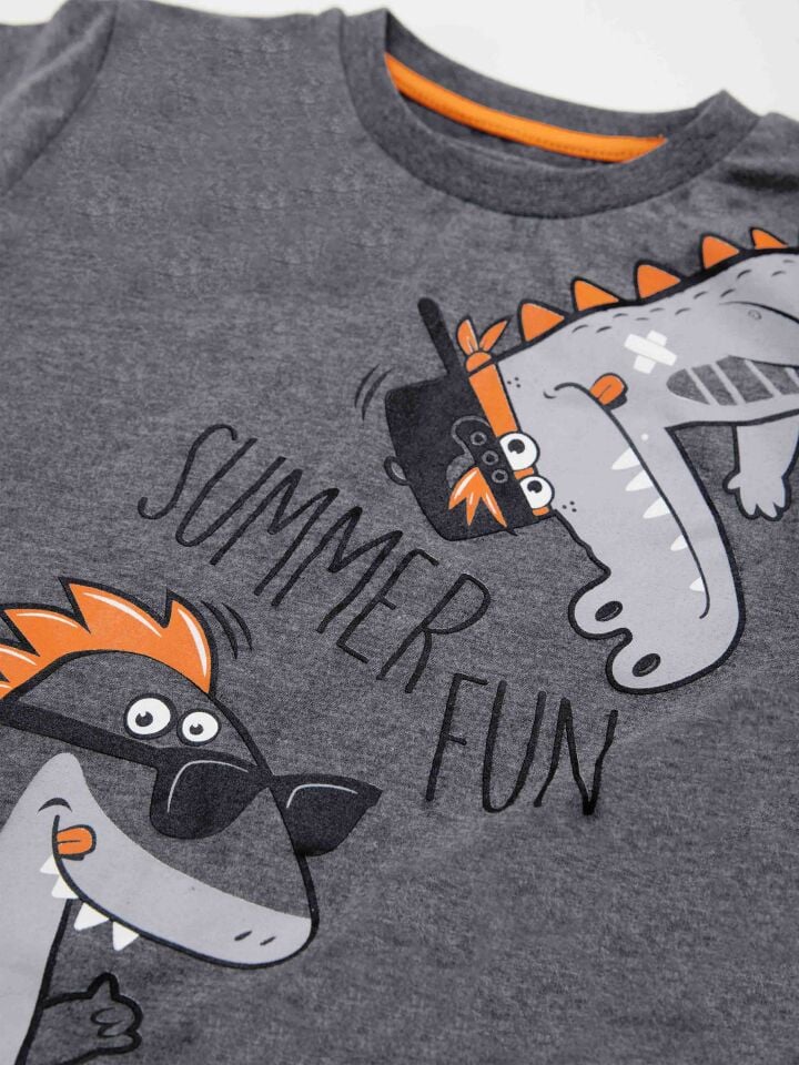 Summer Fun Erkek Çocuk T-shirt Kapri Şort Takım