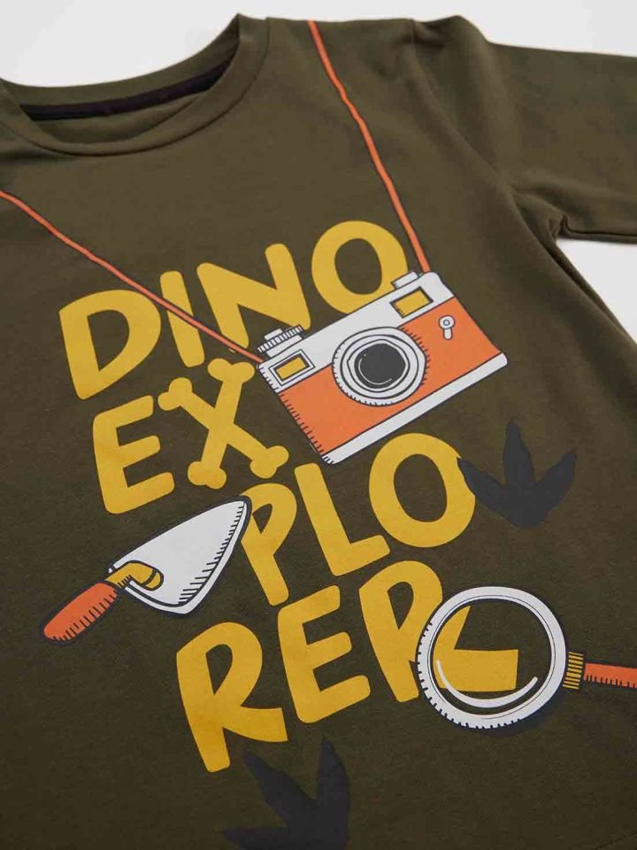 Dino Explorer Erkek Çocuk T-shirt Pantolon Takım