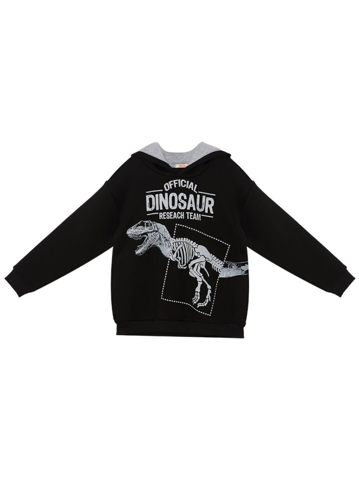 Dino Research Erkek Çocuk Sweatshirt 4 Y - Siyah