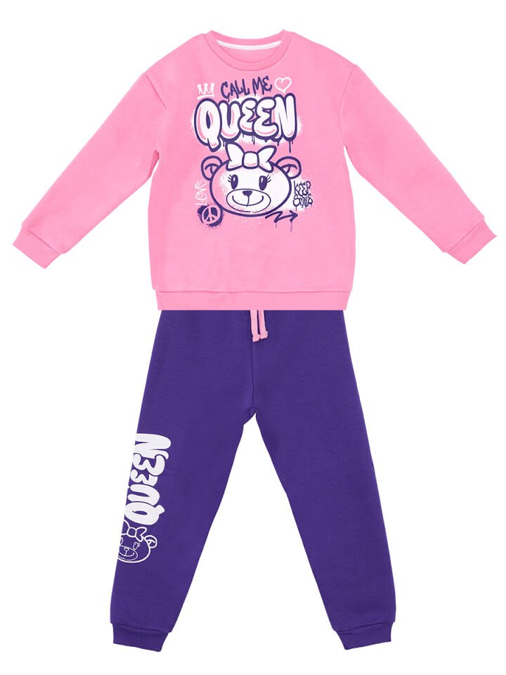 Queen Bear Kız Çocuk Eşofman Takım 6 Y - Pembe