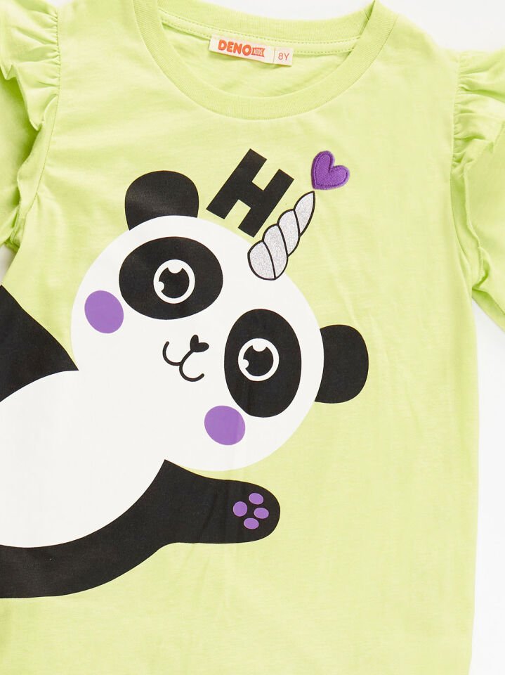 Hello Pandacorn Kız Çocuk T-shirt Pantolon Takım