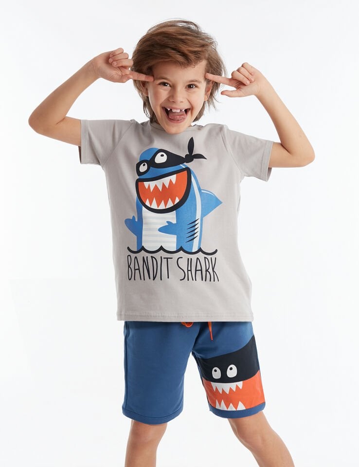 Bandit Shark Erkek Çocuk T-shirt Şort Takım