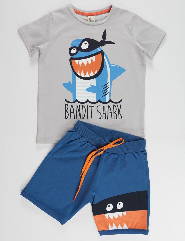 Bandit Shark Erkek Çocuk T-shirt Şort Takım