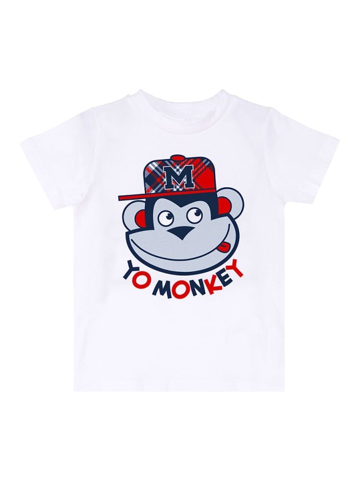 Monkey Ekose Erkek Çocuk T-shirt Şort Takım