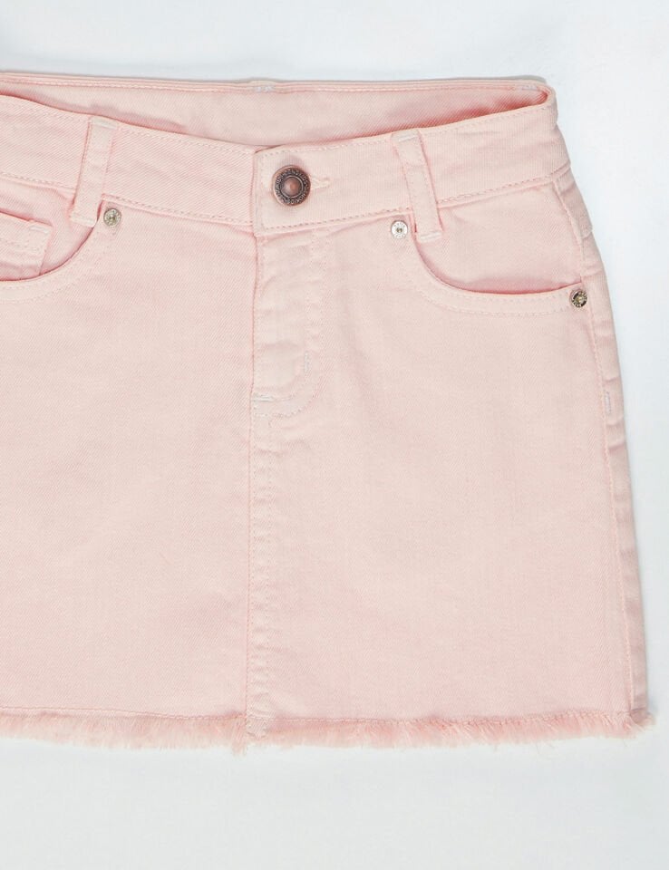 Pembe Denim Mini Kız Çocuk Etek 4 Y - Pembe