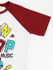 Dino Music Erkek Çocuk T-shirt Kapri Şort Takım 5 Y - Beyaz, Bordo, Siyah