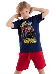 Crusher Erkek Çocuk T-shirt Şort Takım 6 Y - Lacivert