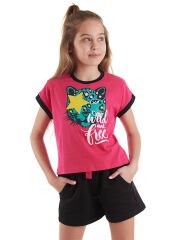 Wild And Free Kız Çocuk T-shirt Şort Takım 4 Y - Pembe